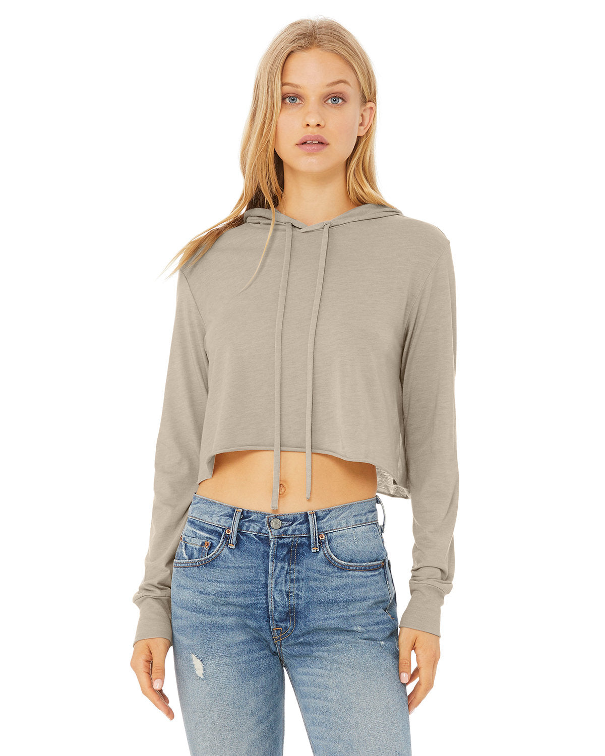 Ladies' Cropped Long Sleeve Hoodie