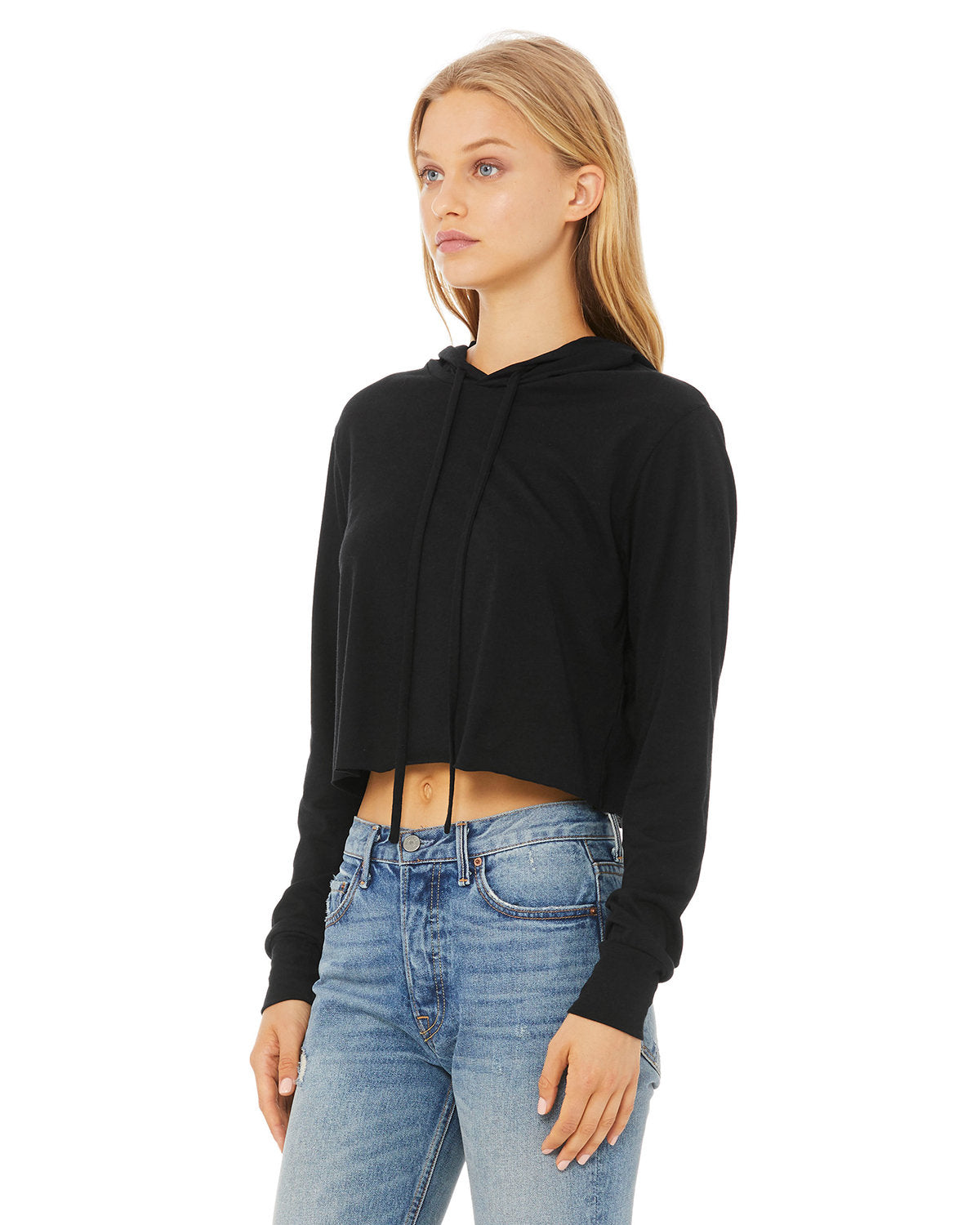 Ladies' Cropped Long Sleeve Hoodie