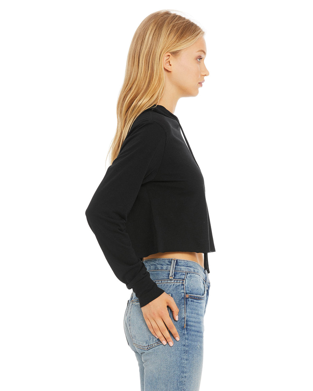 Ladies' Cropped Long Sleeve Hoodie