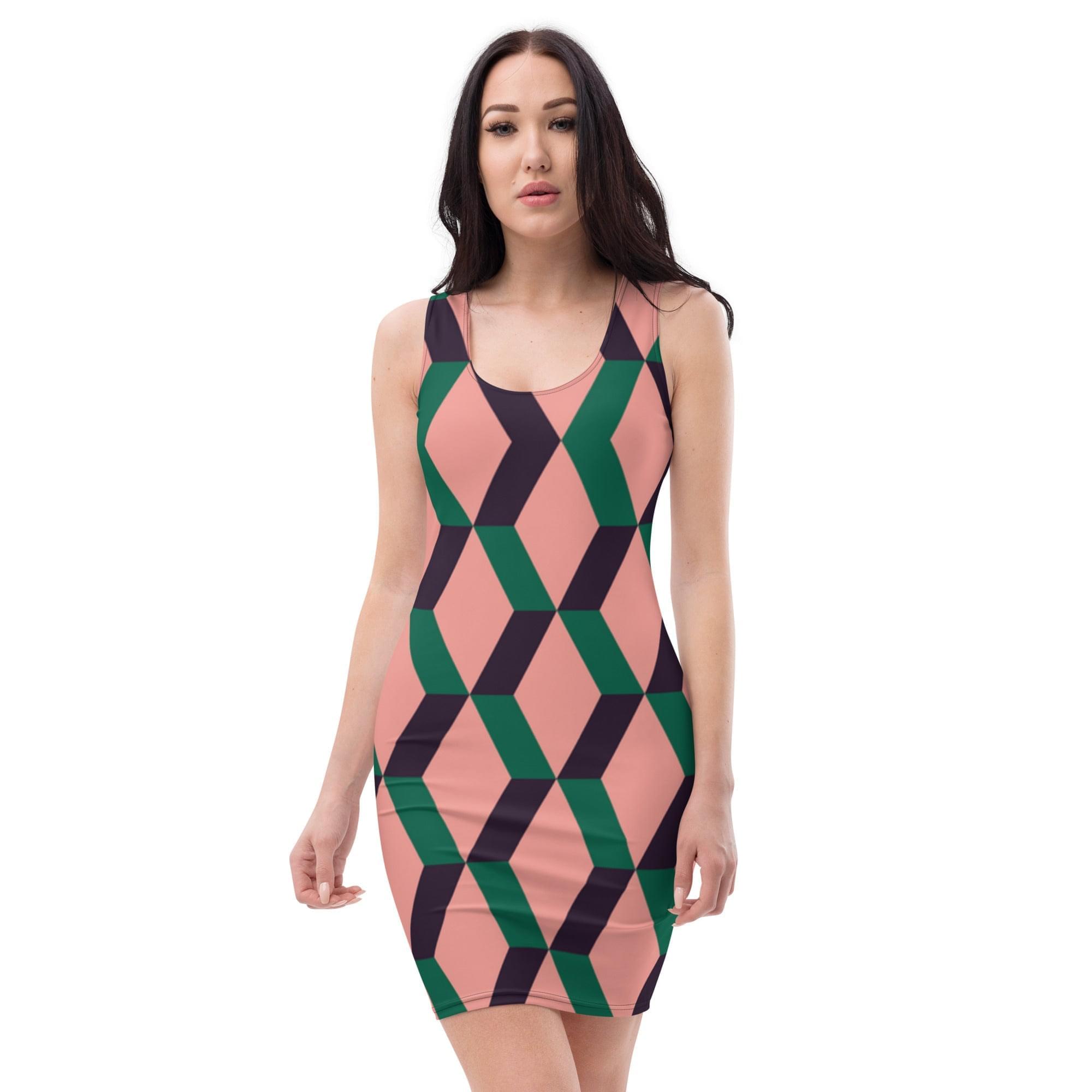 Bold Geometric Harmony Dress
