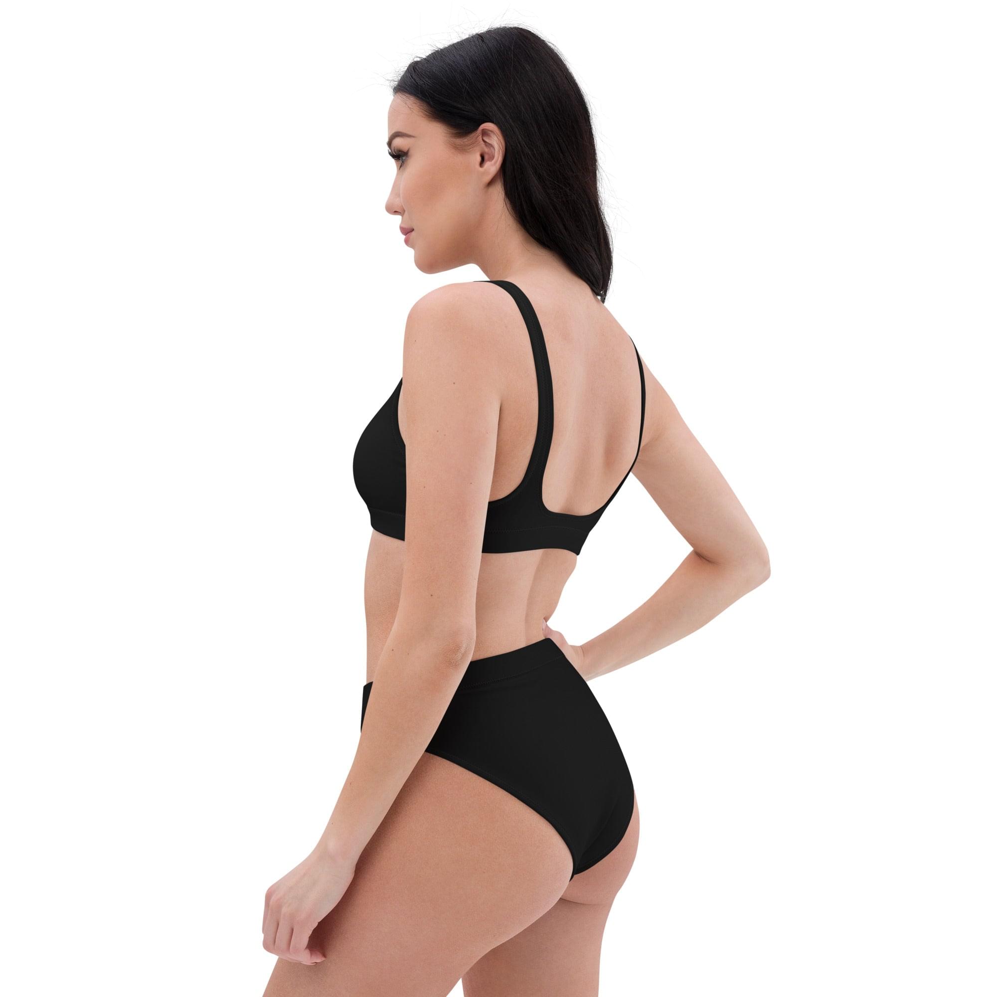 All Black Elegance High-Waisted Bikini