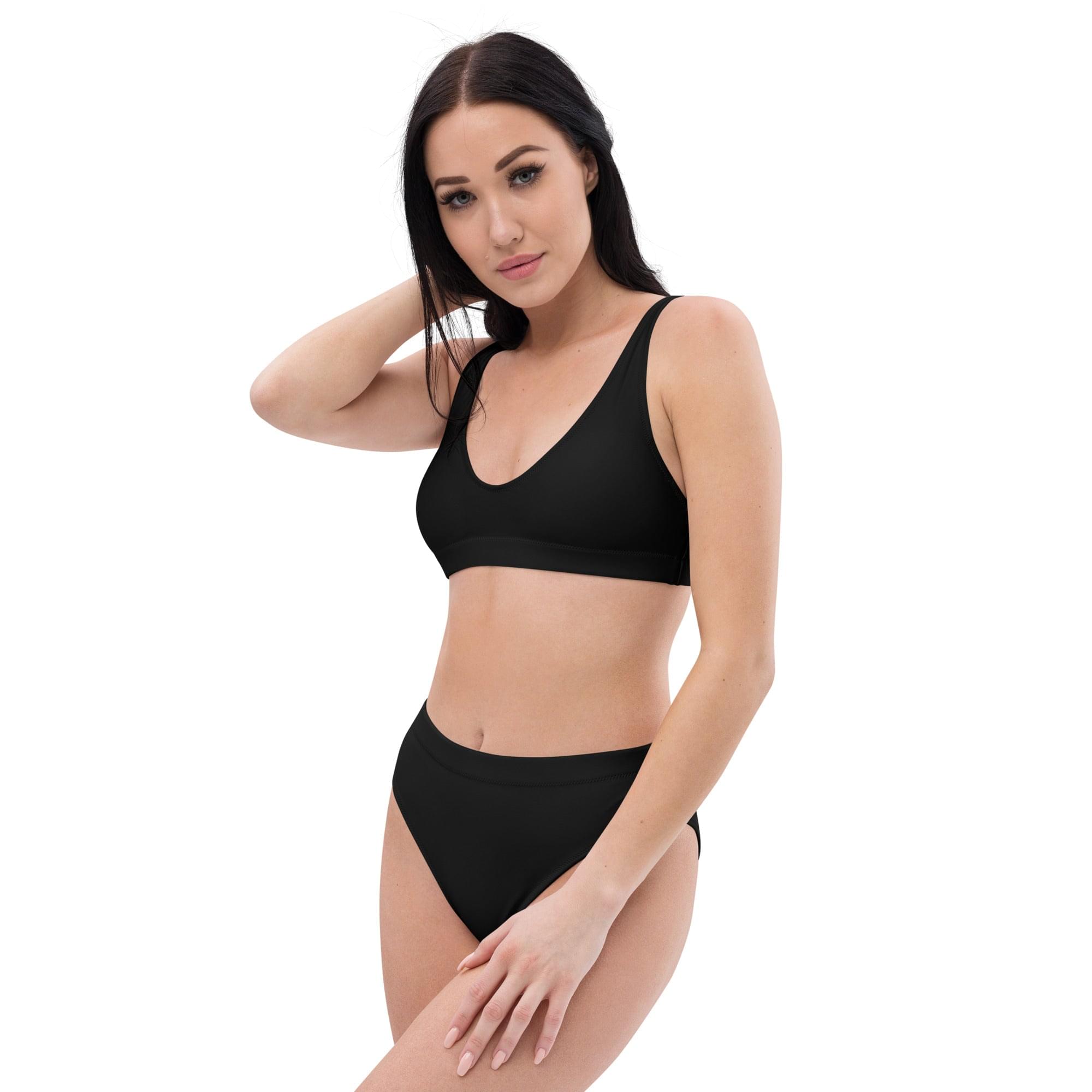 All Black Elegance High-Waisted Bikini