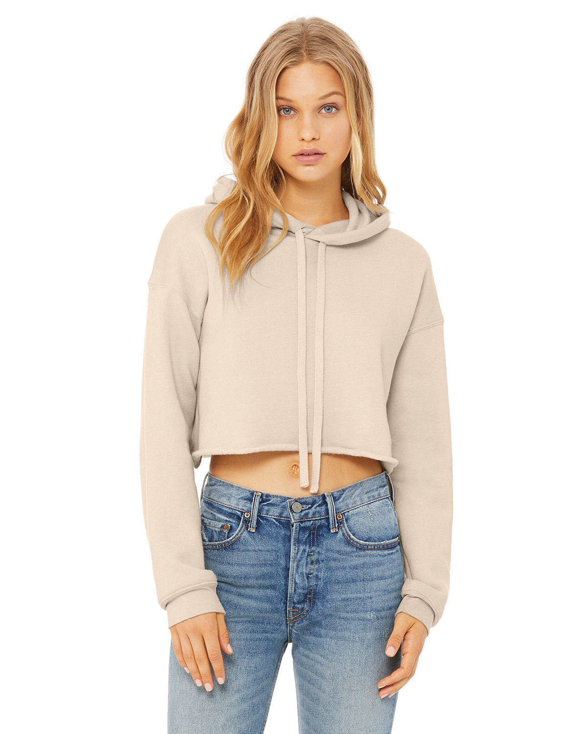 Ladies Cropped Fleece Hoodie