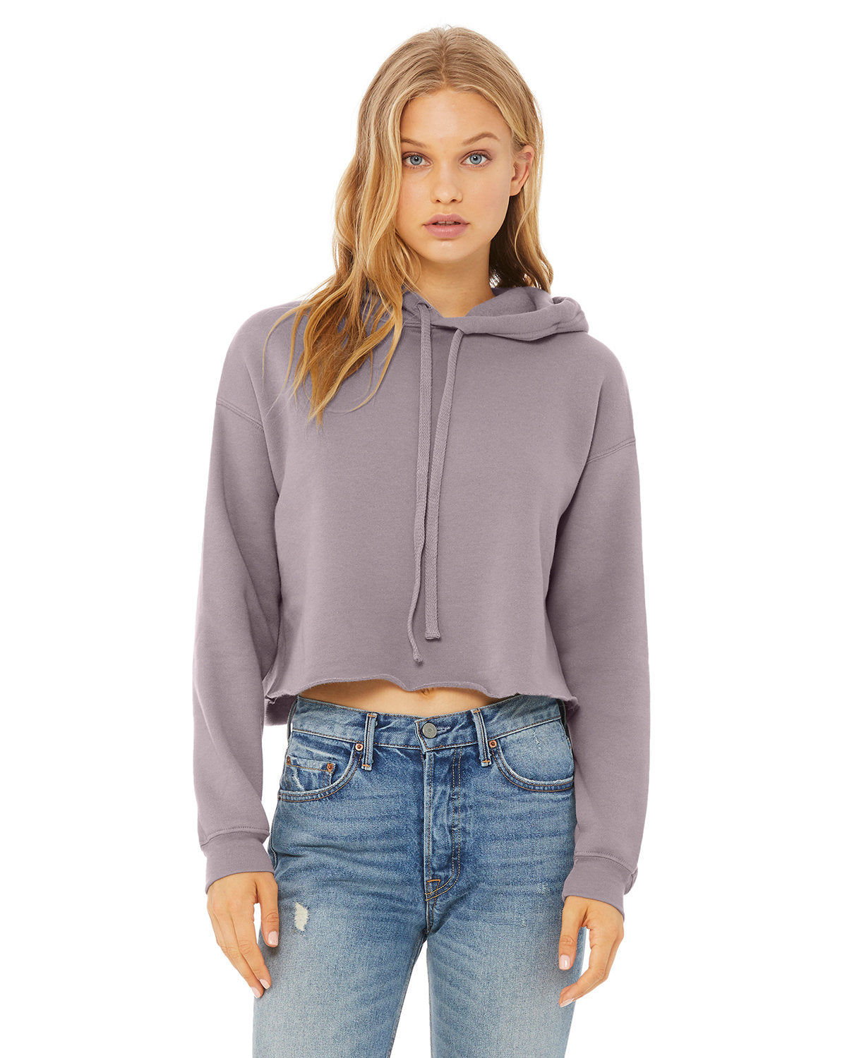 Ladies Cropped Fleece Hoodie