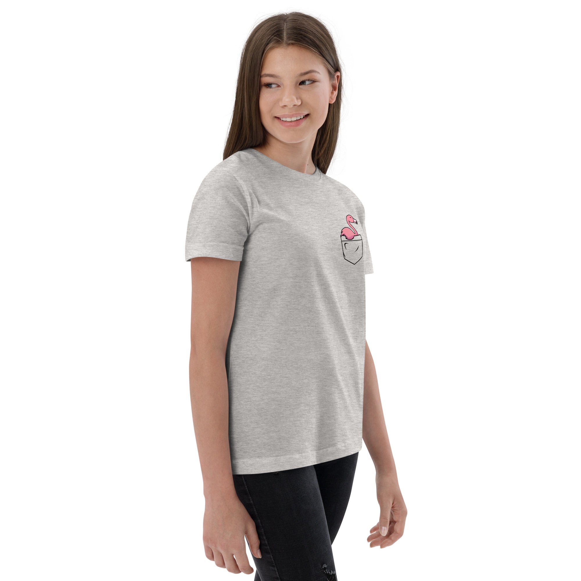 Pocket Palms Flamingo Girls T-Shirt