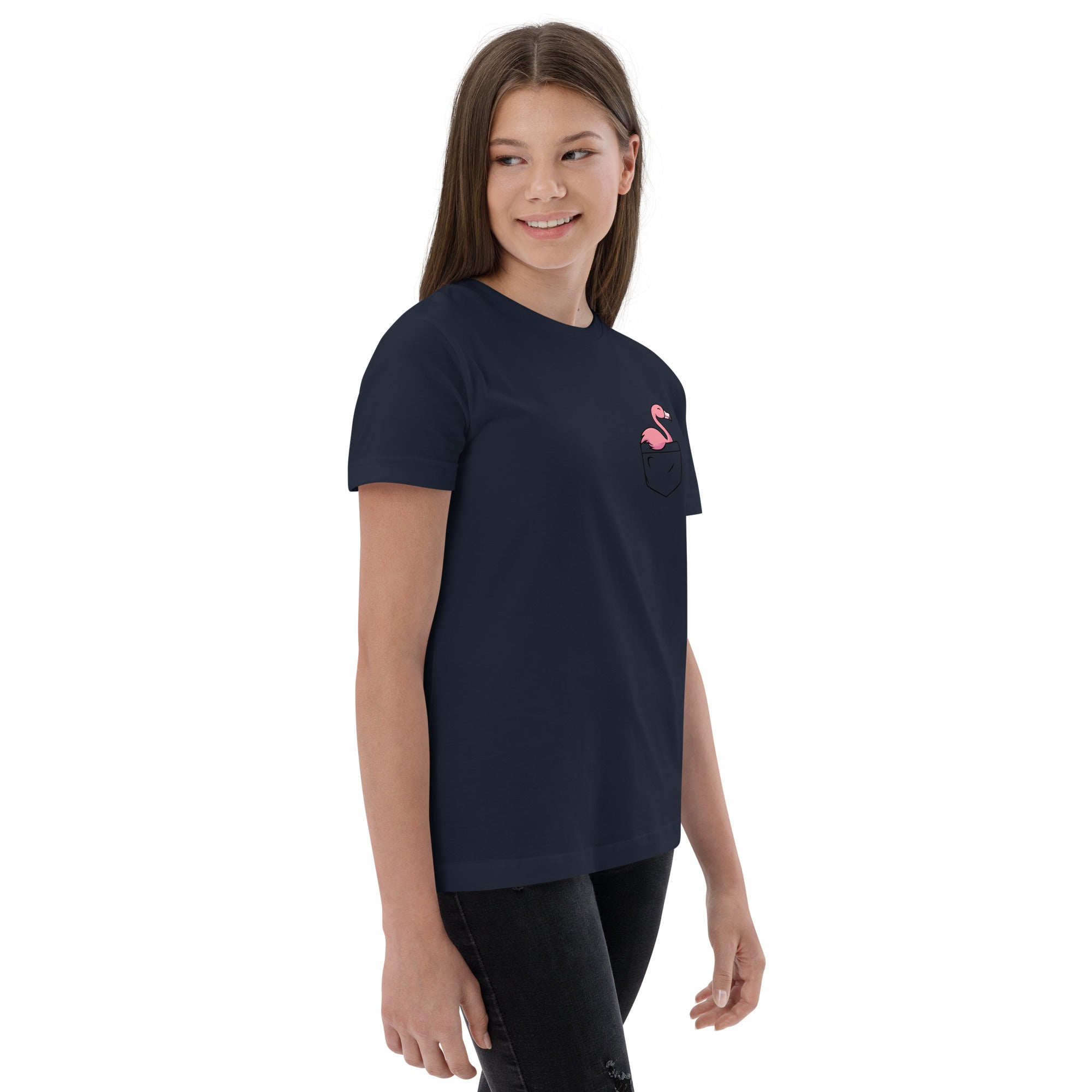 Pocket Palms Flamingo Girls T-Shirt